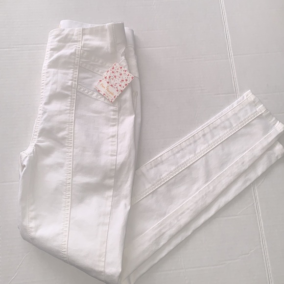 Free People | Feel Alright White Skinny Jeans - Picture 4 of 9